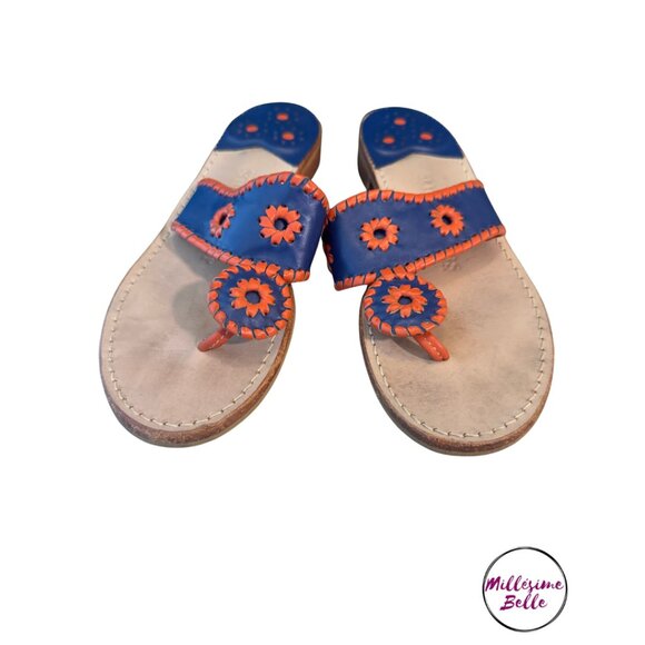 Jack Rogers Orange and Blue Sandals - Picture 1 of 4